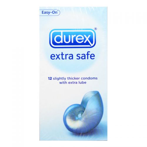 Durex Extra Safe Condom- 12 Slightly Thicker Condoms With Extra Lube