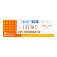 HolistiCare Supreme Ester-C Effervescent Plus Calcium - 10 Tablets ( Orange Flavor)