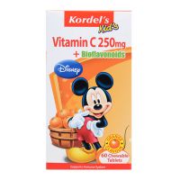 Kordel's Kid's Vitamin C 250mg + Bioflavonoids (Orange Flavour) - 60 Chewable Tablets