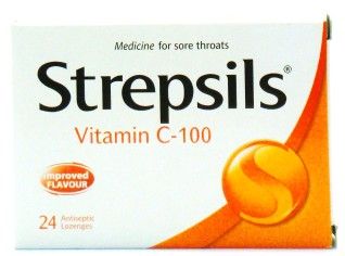 Strepsils Vitamin C-100 (Improved Flavour) - 24 Antiseptic Lozenges