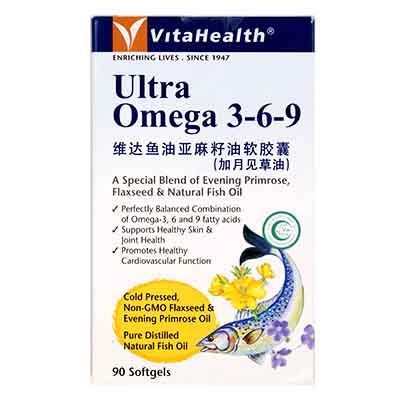 VitaHealth Ultra Omega 3-6-9 - 90 Softgels 